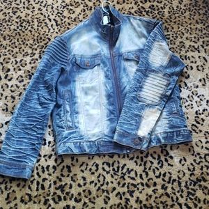 Motto denim jacket